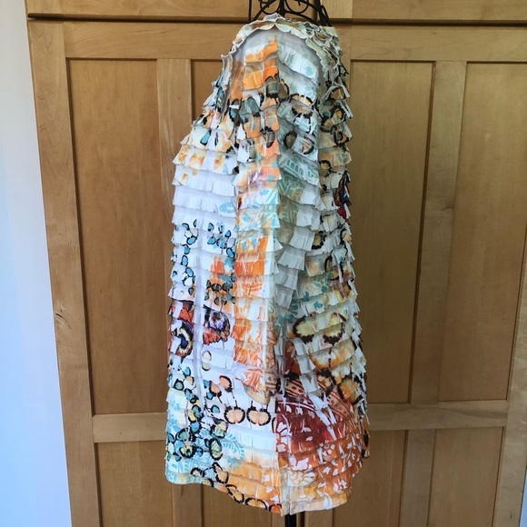 MCM butterfly Top with layered ruffles size Petite Medium - Picture 2 of 7